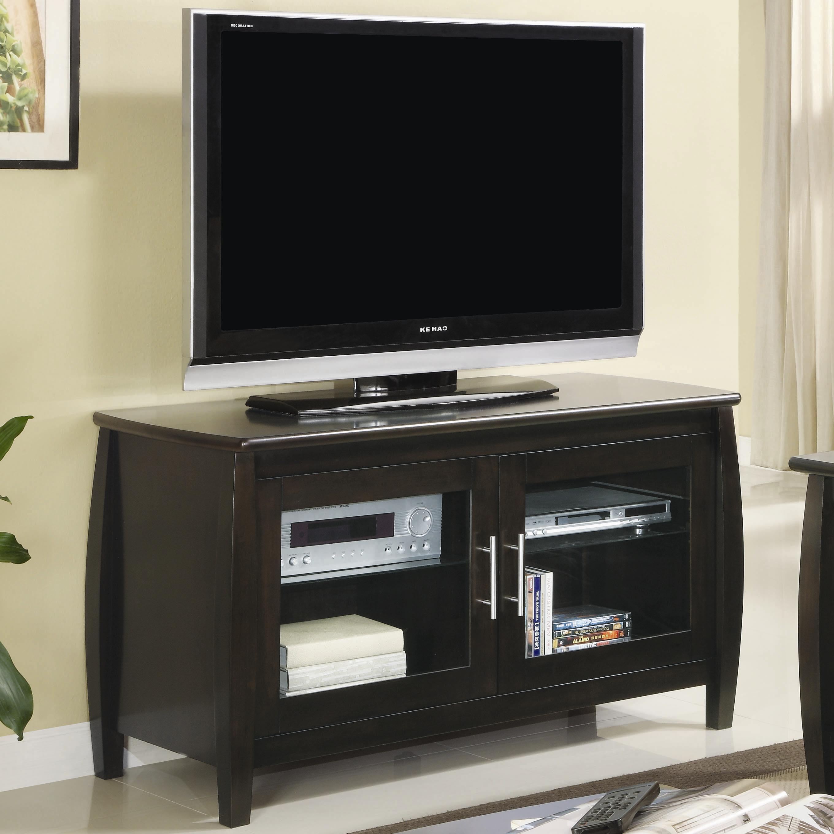 Coaster TV Stands Contemporary Media Console with Glass Doors Value